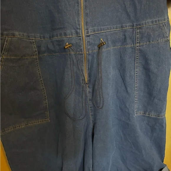 Ashley Stewart Indigo Denim Jumpsuit - Picture 8 of 9